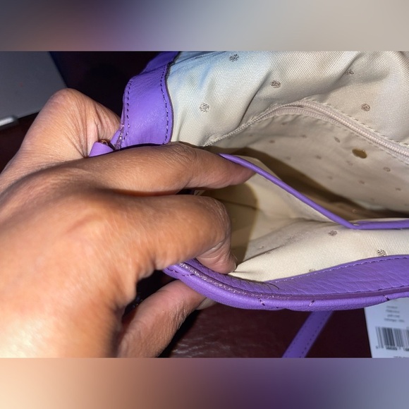 Kate Spade Purple Quilted Pale Gold Coast Meadow Shoulder Bag NWT full inclusion - Picture 15 of 15